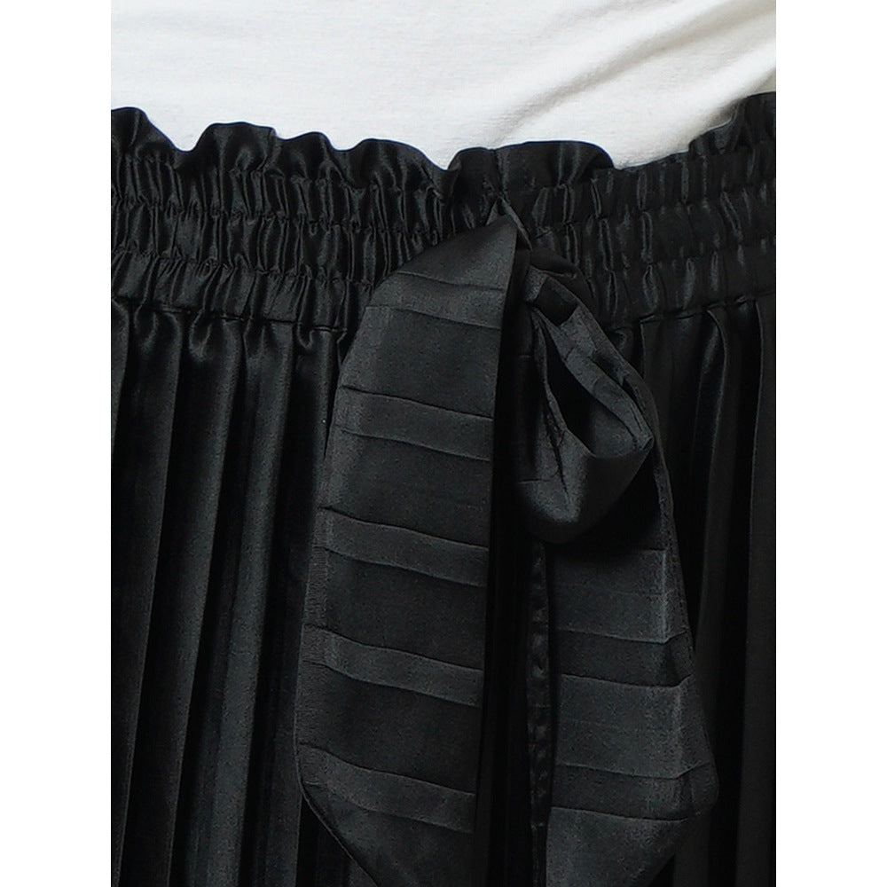 First Resort by Ramola Bachchan Black Pleated Palazzo