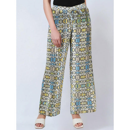 First Resort by Ramola Bachchan Multi-Color Printed Pleated Palazzo