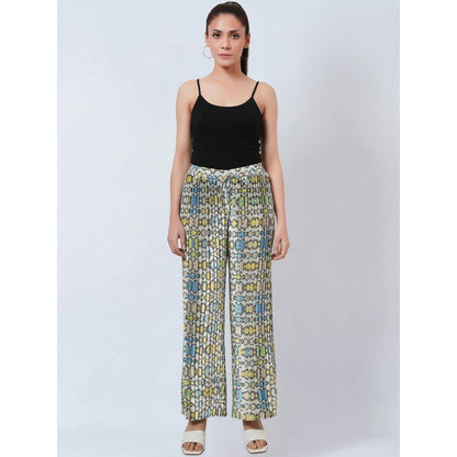 First Resort by Ramola Bachchan Multi-Color Printed Pleated Palazzo