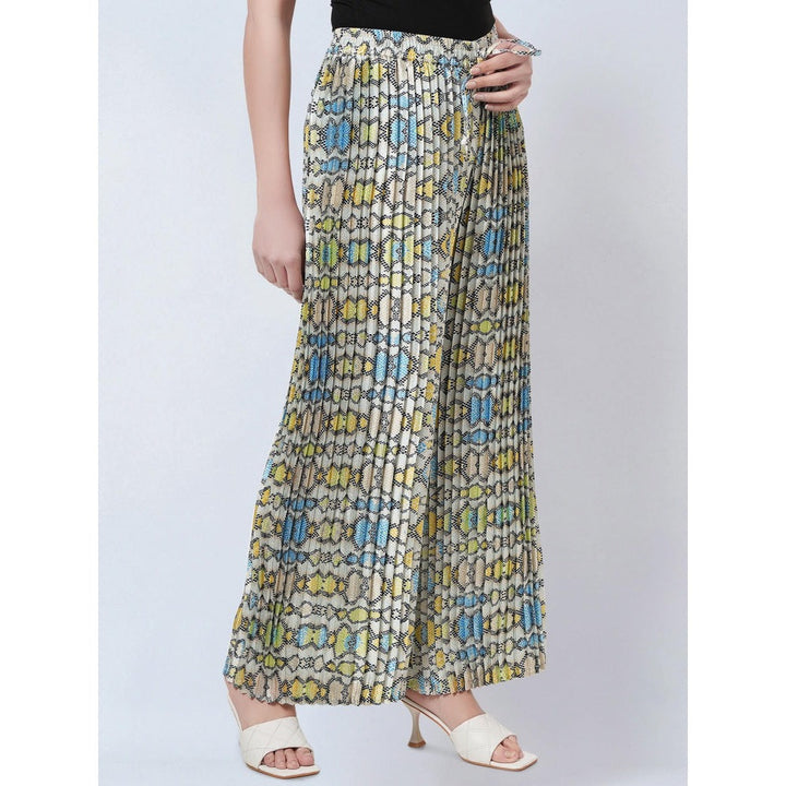 First Resort by Ramola Bachchan Multi-Color Printed Pleated Palazzo