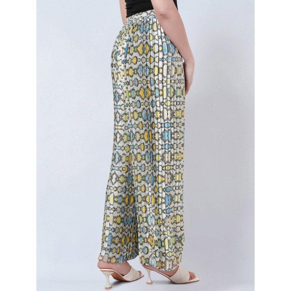 First Resort by Ramola Bachchan Multi-Color Printed Pleated Palazzo