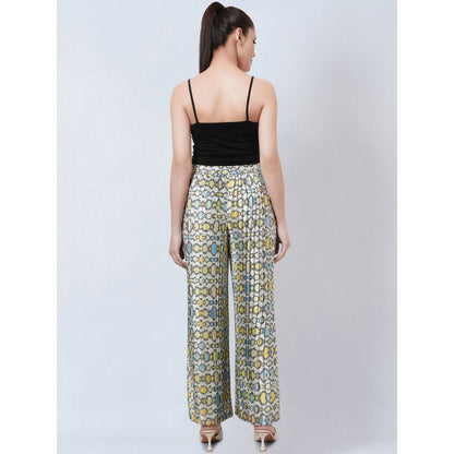 First Resort by Ramola Bachchan Multi-Color Printed Pleated Palazzo