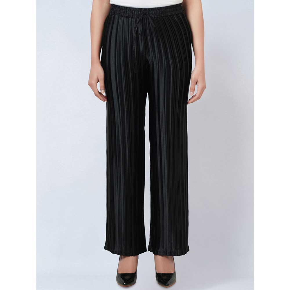 First Resort by Ramola Bachchan Black Box Pleated Palazzo