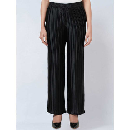 First Resort by Ramola Bachchan Black Box Pleated Palazzo