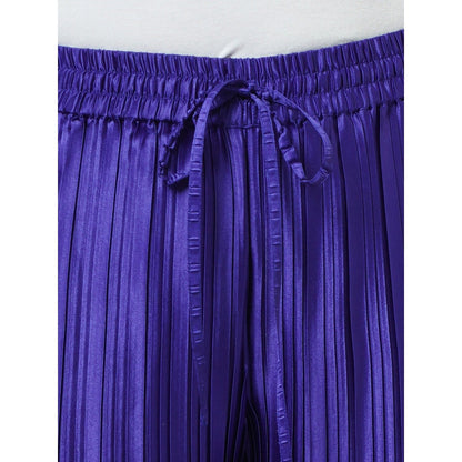 First Resort by Ramola Bachchan Purple Box Pleated Palazzo
