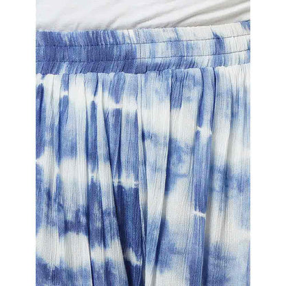 First Resort by Ramola Bachchan Blue Tie Dye Top & Shorts Co-Ord (Set of 2)