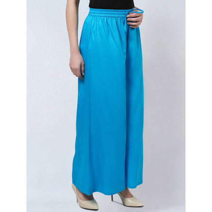 First Resort by Ramola Bachchan Blue Sequinned Shirt Dress & Palazzo Co-Ord (Set of 2)