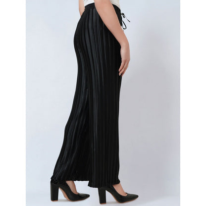 First Resort by Ramola Bachchan Black Sleeveless & Box Pleated Palazzo Co-Ord (Set of 2)