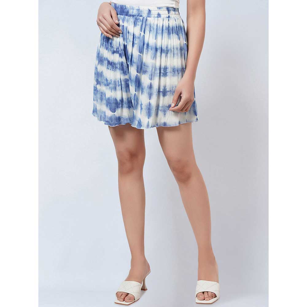 First Resort by Ramola Bachchan Blue Tie Dye Shorts