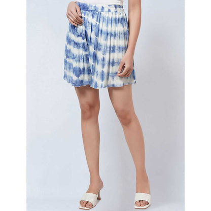 First Resort by Ramola Bachchan Blue Tie Dye Shorts