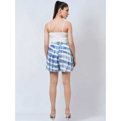First Resort by Ramola Bachchan Blue Tie Dye Shorts