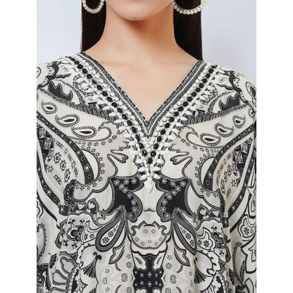 First Resort by Ramola Bachchan White Paisley Mini Dress
