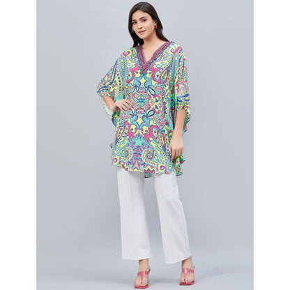 First Resort by Ramola Bachchan Green Paisley Mini Dress