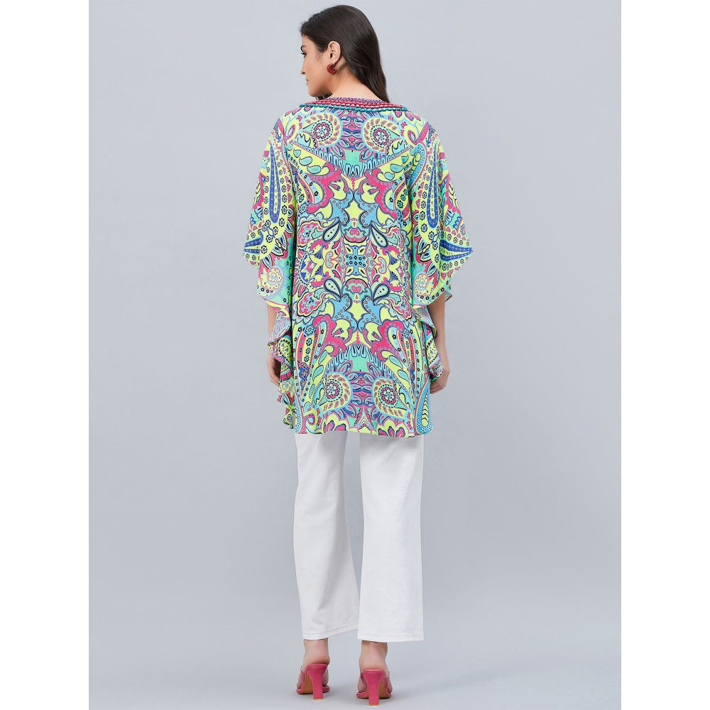 First Resort by Ramola Bachchan Green Paisley Mini Dress