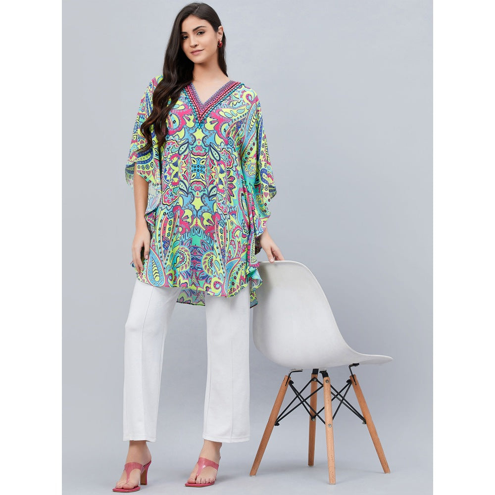 First Resort by Ramola Bachchan Green Paisley Mini Dress