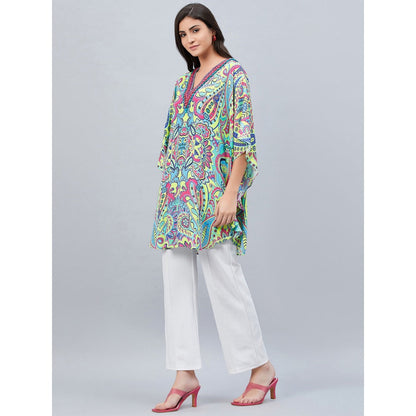 First Resort by Ramola Bachchan Green Paisley Mini Dress