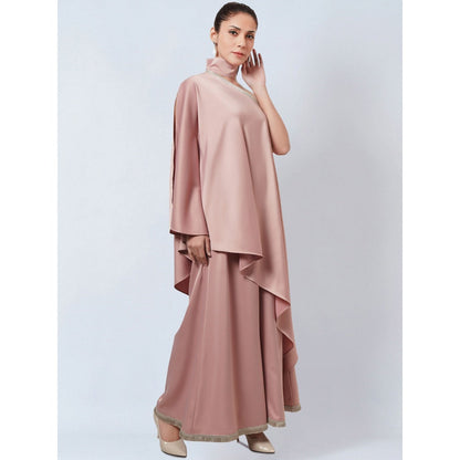 First Resort by Ramola Bachchan Powder Pink One Shoulder Asymmetric Top