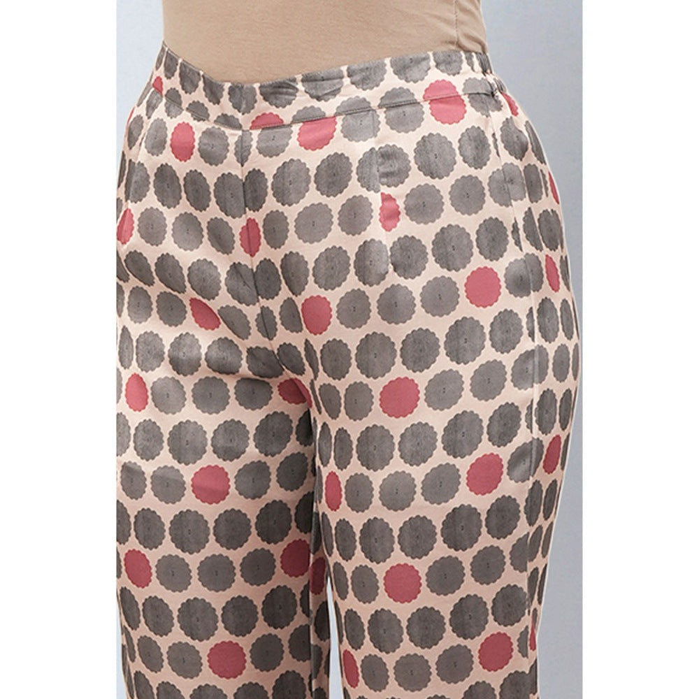 First Resort by Ramola Bachchan Grey and Pink Floral Combination Print Co-Ord (Set of 2)