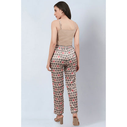 First Resort by Ramola Bachchan Grey and Pink Floral Combination Print Co-Ord (Set of 2)