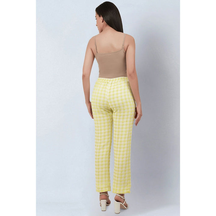 First Resort by Ramola Bachchan Citrus Lemon Checked Co-Ord (Set of 2)