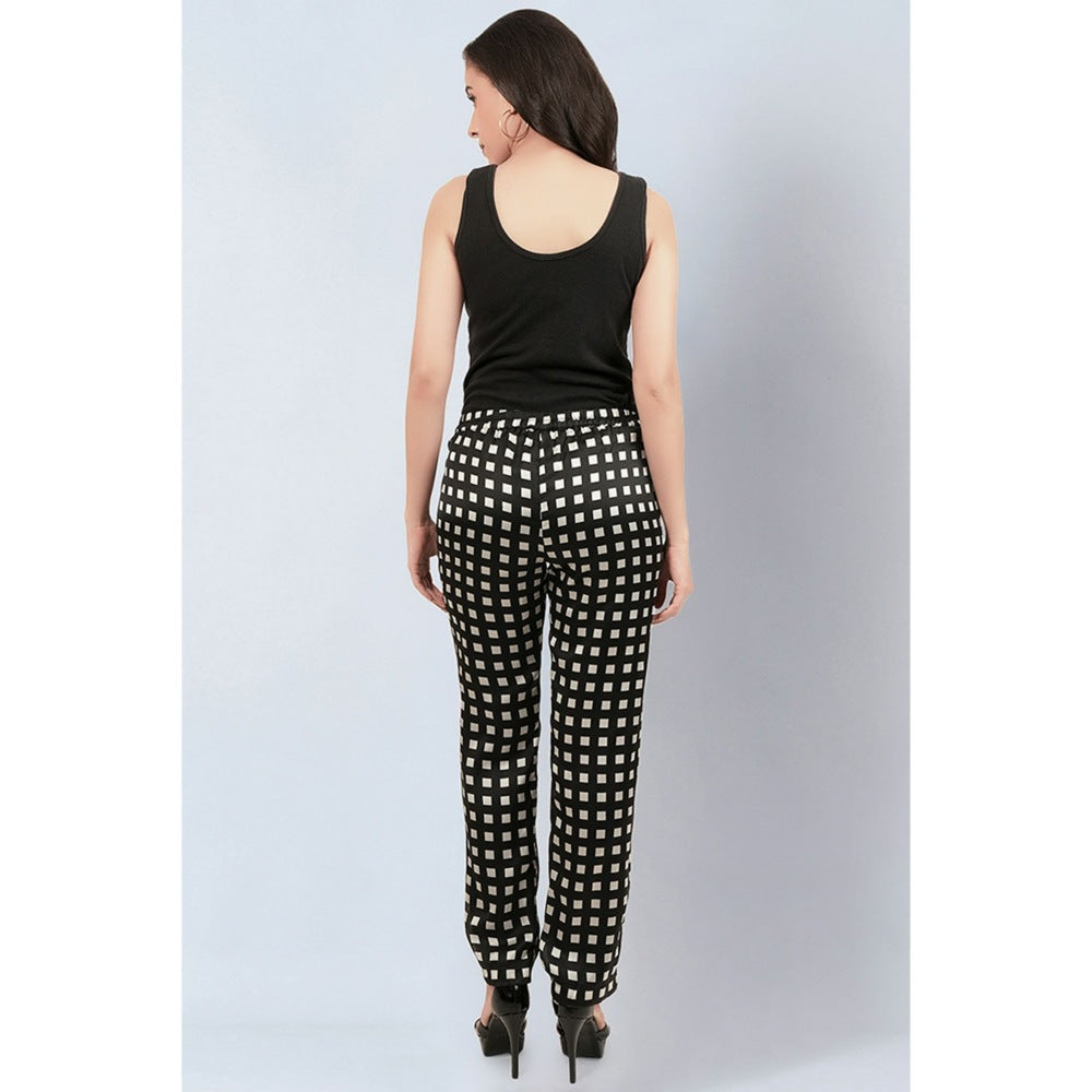 First Resort by Ramola Bachchan Ivory and Black Box Pants