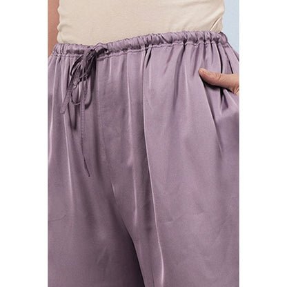 First Resort by Ramola Bachchan Purple Satin Pants