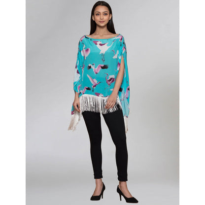 First Resort by Ramola Bachchan Blue Flamingo Short Tunic