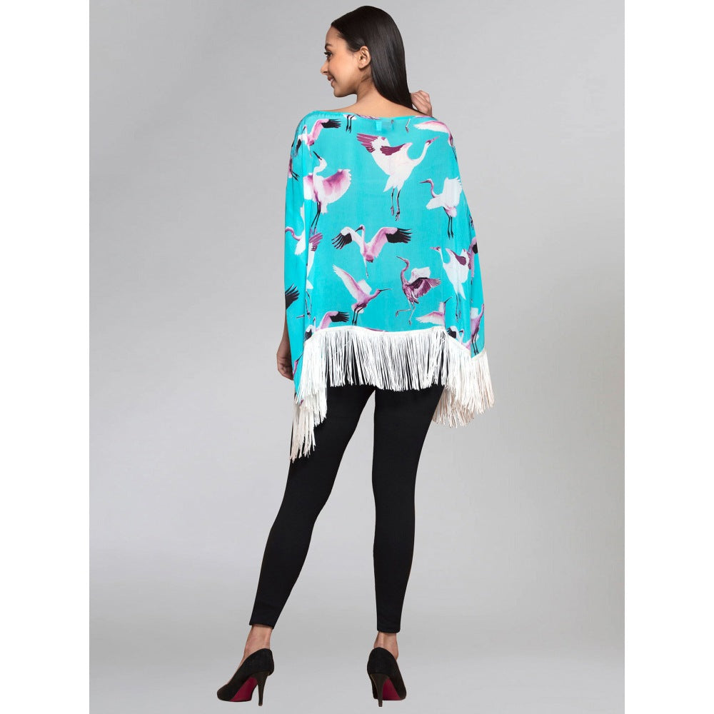 First Resort by Ramola Bachchan Blue Flamingo Short Tunic