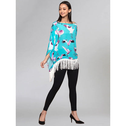 First Resort by Ramola Bachchan Blue Flamingo Short Tunic