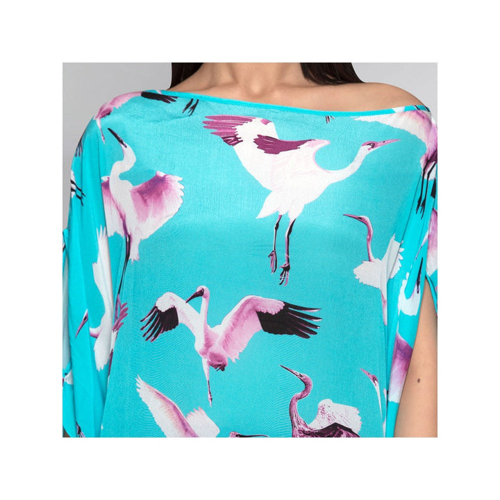 First Resort by Ramola Bachchan Blue Flamingo Short Tunic