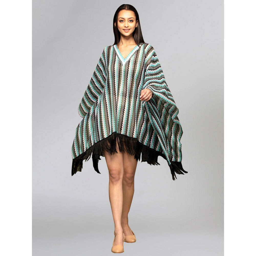 First Resort by Ramola Bachchan Green Knit Kaftan Tunic