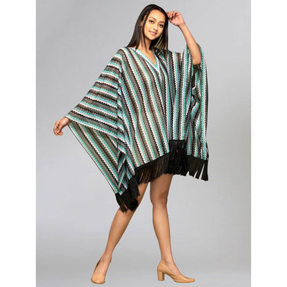 First Resort by Ramola Bachchan Green Knit Kaftan Tunic