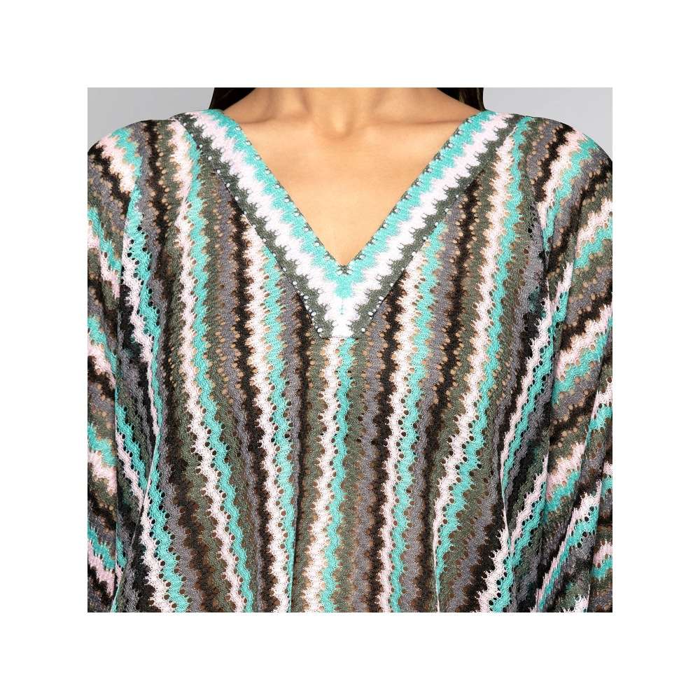 First Resort by Ramola Bachchan Green Knit Kaftan Tunic