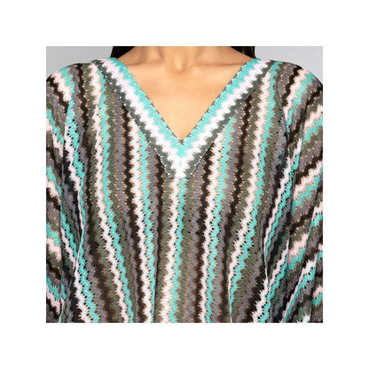 First Resort by Ramola Bachchan Green Knit Kaftan Tunic