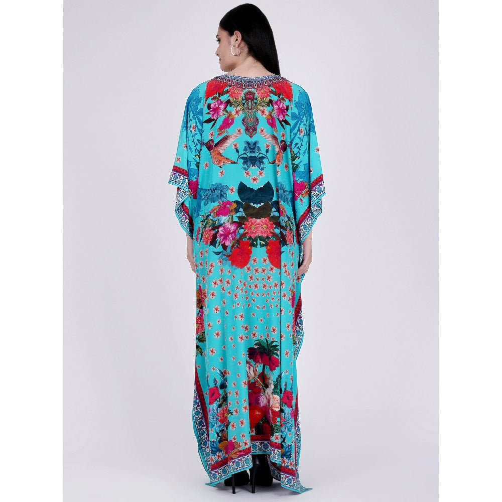 First Resort by Ramola Bachchan Blue Kaftan