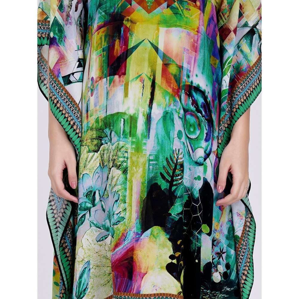 First Resort by Ramola Bachchan Multi Colour Kaftan