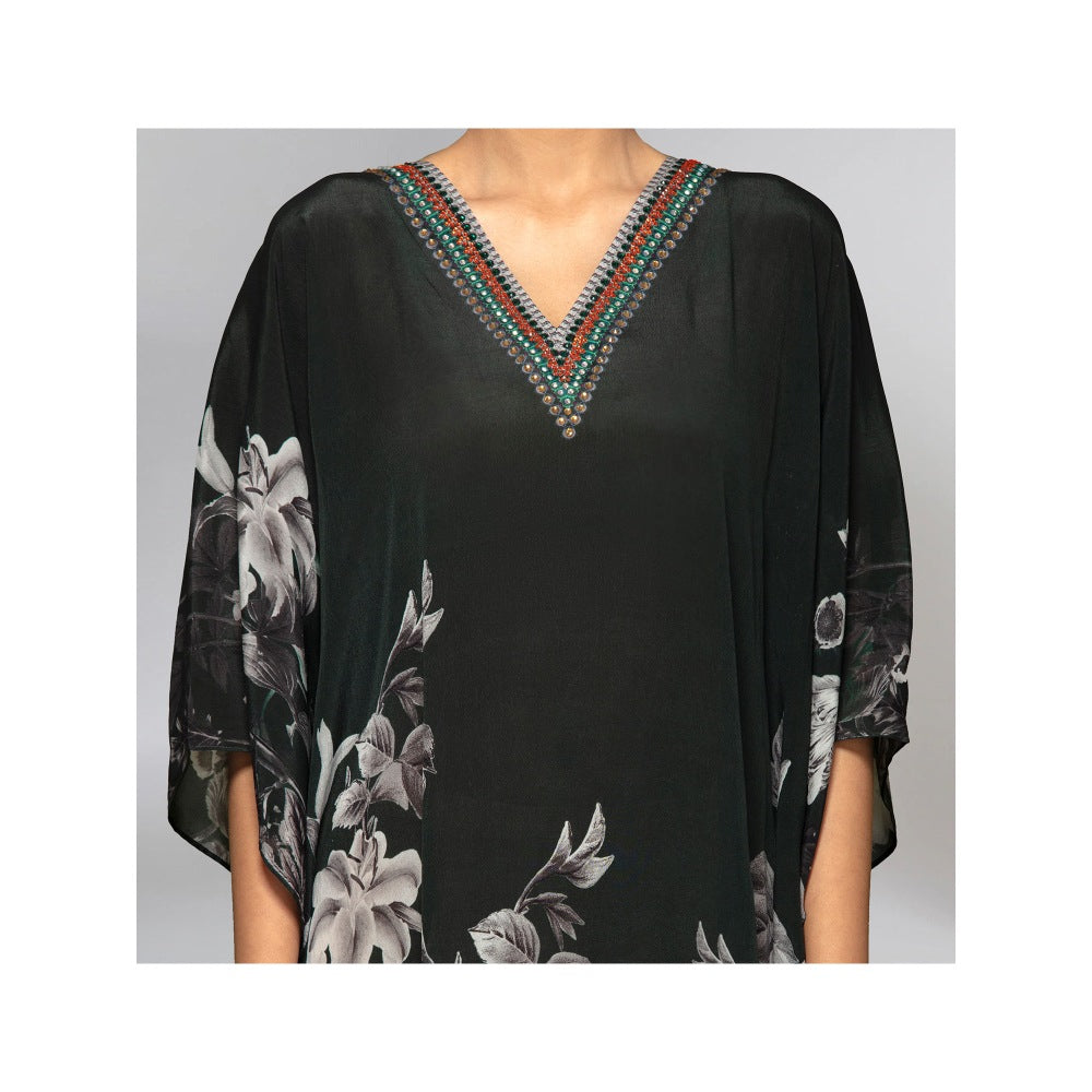 First Resort by Ramola Bachchan Black Kaftan