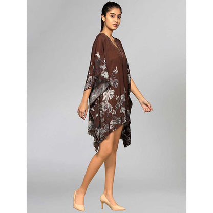 First Resort by Ramola Bachchan Brown Kaftan
