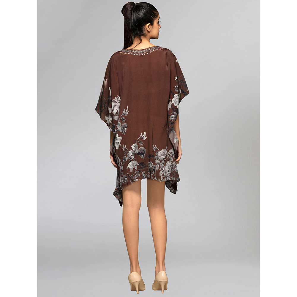First Resort by Ramola Bachchan Brown Kaftan