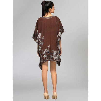 First Resort by Ramola Bachchan Brown Kaftan