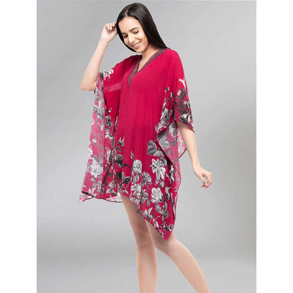 First Resort by Ramola Bachchan Red Kaftan