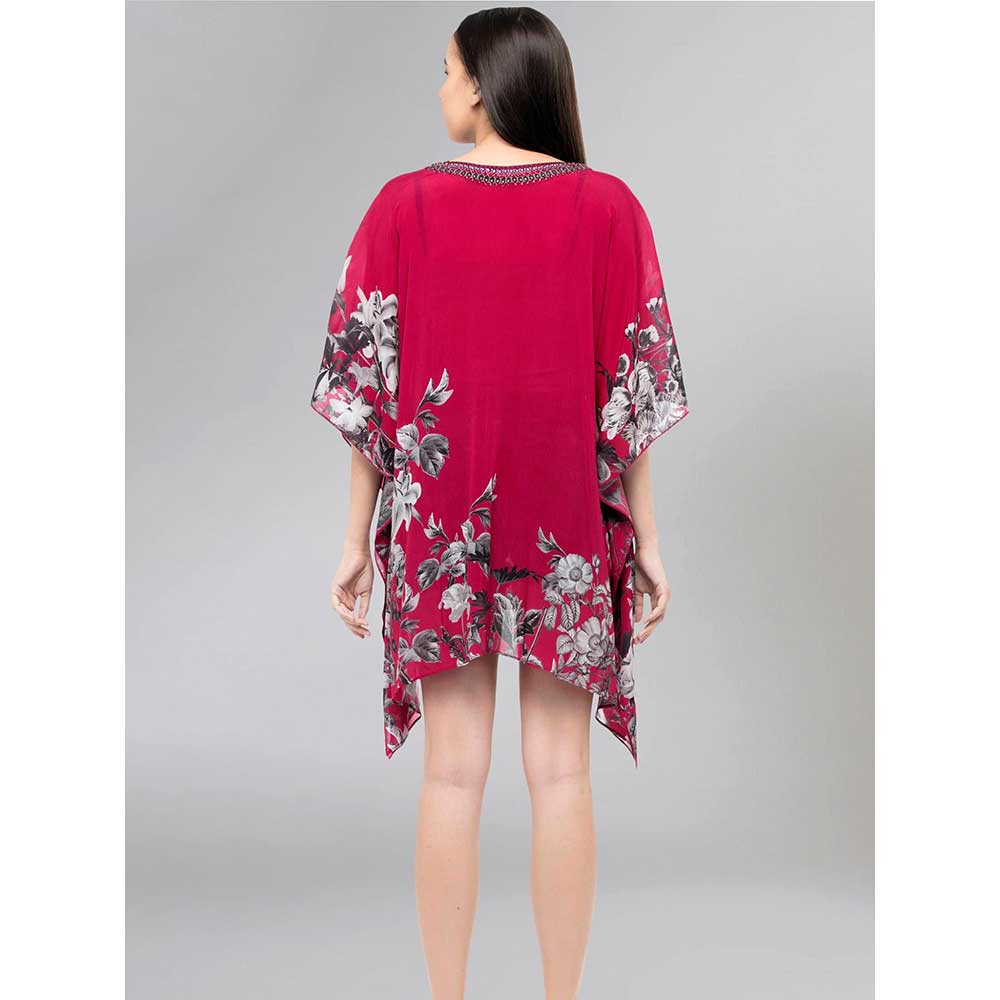 First Resort by Ramola Bachchan Red Kaftan