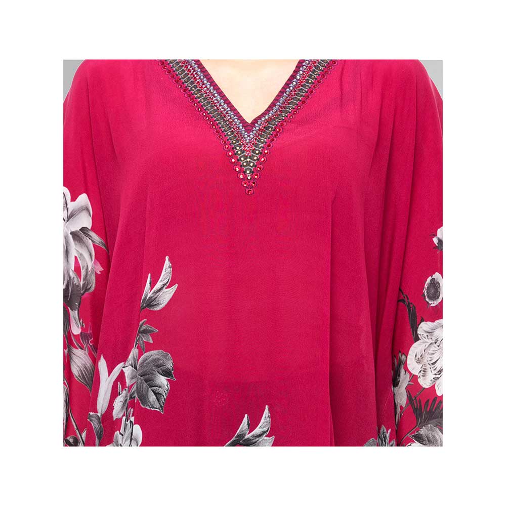 First Resort by Ramola Bachchan Red Kaftan