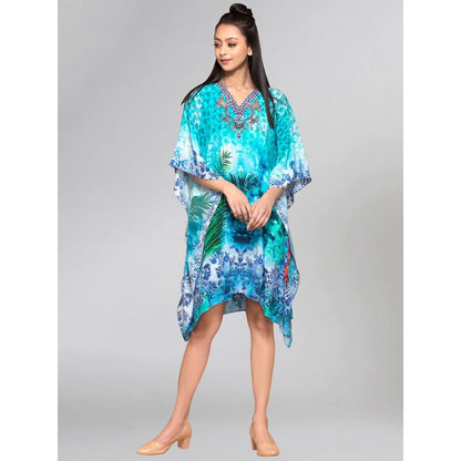 First Resort by Ramola Bachchan Blue Kaftan