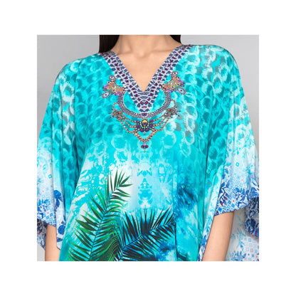 First Resort by Ramola Bachchan Blue Kaftan