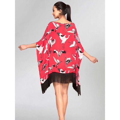 First Resort by Ramola Bachchan Red Kaftan
