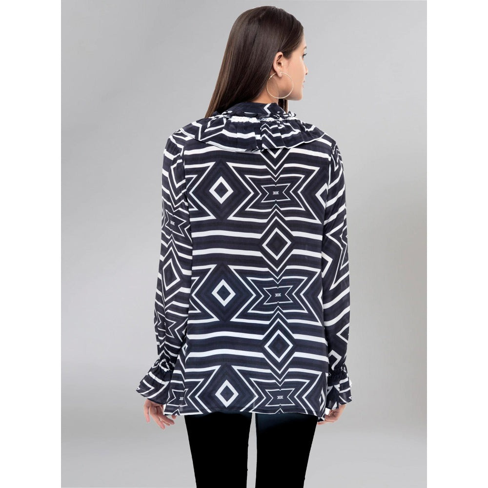 First Resort by Ramola Bachchan Black Shirt