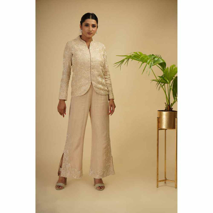 FS Closet by Farha Syed Ivory Hand Embroiderred Co-ord (Set of 2)