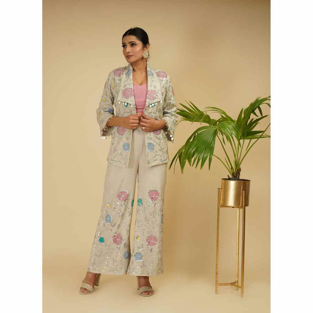 Farha Syed Off White Speckled Co-ord (Set of 3)