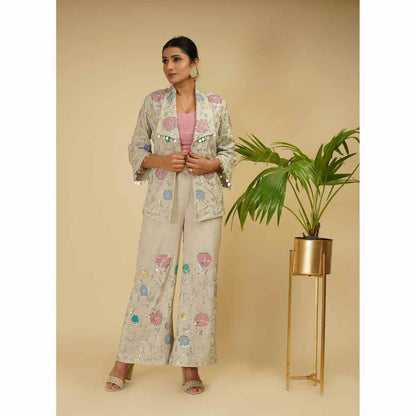 Farha Syed Off White Speckled Co-ord (Set of 3)